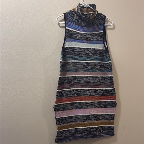 Anthropologie sweater Mini Dress Sleeveless Mock Neck- medium - Picture 1 of 6